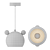 Bear One Pendant Kids Lamp 3D model small image 3