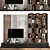 Modern Plywood TV Wall Shelf 3D model small image 1