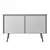Vintage Wooden 1950s Sideboard 3D model small image 4