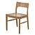 Modern Open-back Dining Chair 3D model small image 1