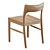 Modern Open-back Dining Chair 3D model small image 2