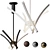 Modern Industrial LED Chandelier 3D model small image 1