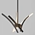 Modern Industrial LED Chandelier 3D model small image 2