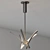 Modern Industrial LED Chandelier 3D model small image 3