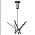 Modern Industrial LED Chandelier 3D model small image 5