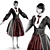 Gothic Dress 3D Model Max-FBX 3D model small image 1