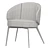 Cozy Upholstered Armchair 3D model small image 2