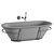 Elegant Stone Freestanding Bath 1800mm 3D model small image 4