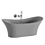 Luxury Amalfi Stone Bath 1750mm 3D model small image 4