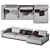 Modern Westside Sofa by Poliform 3D model small image 2