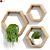 Natural Wood Hexagon Shelves Organic 3D model small image 1