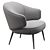 Charlotte Modern Lounge Chair Elegance 3D model small image 5