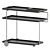 Sleek Serving Cart With Luxury Touch 3D model small image 1