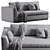 Modern Dorian Sofa Design 3D model small image 6