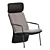 Elegant Arabesque Lounge Chair 3D model small image 1