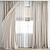 Polygonal Model Curtain Set 3D model small image 1