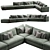 Modern Contemporary Dorian Sofa 3D model small image 1