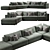 Modern Contemporary Dorian Sofa 3D model small image 2