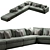 Modern Contemporary Dorian Sofa 3D model small image 3