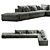 Modern Contemporary Dorian Sofa 3D model small image 4