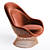 Vintage Platner Knoll Chair Ottoman 3D model small image 2