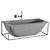 Elegant Stone Bath 1700mm 3D model small image 4