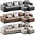 Modern Minotti Chaise Longue Sofa 3D model small image 1
