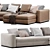 Modern Minotti Chaise Longue Sofa 3D model small image 3