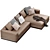 Modern Minotti Chaise Longue Sofa 3D model small image 5