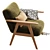 Hendricks Accent Chair: Stylish Seating 3D model small image 4