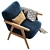 Hendricks Accent Chair: Stylish Seating 3D model small image 5