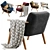 Hendricks Accent Chair: Stylish Seating 3D model small image 6