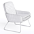 Modern Sled Base Armchair - COCO 3D model small image 3