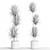 Exotic Dracaena Marginata Set 3D model small image 4