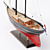 Silver Schooner Model Boat Kit 3D model small image 4