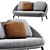 Elegant Minotti Lido Sofa - Luxurious Contemporary Design 3D model small image 2