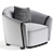 Etra Armchairs: Elegant Comfort Design 3D model small image 7