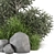 Outdoor Bush Plants Set 685 3D model small image 3