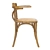 Antique Natural Wooden Vienna Chair 3D model small image 2