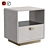 CHARA Bedside Table with Drawer 3D model small image 1