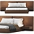 Modern Boston Bed Laskasas Design 3D model small image 3