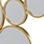 Reflective Elegance Brass Wall Mirror 3D model small image 2