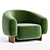 Plush Betty Armchair Home 3D model small image 1