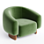 Plush Betty Armchair Home 3D model small image 2