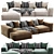 Luxury Arflex Sofa Longue Chaise 3D model small image 1