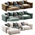 Luxury Arflex Sofa Longue Chaise 3D model small image 6