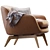 Stylish Leather Armchair Furniture Design 3D model small image 3