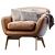 Stylish Leather Armchair Furniture Design 3D model small image 5
