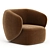 Stylish Swell Armchair 2014 3D model small image 3