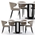 Bolzano Dining Set with B606 Stool 3D model small image 1